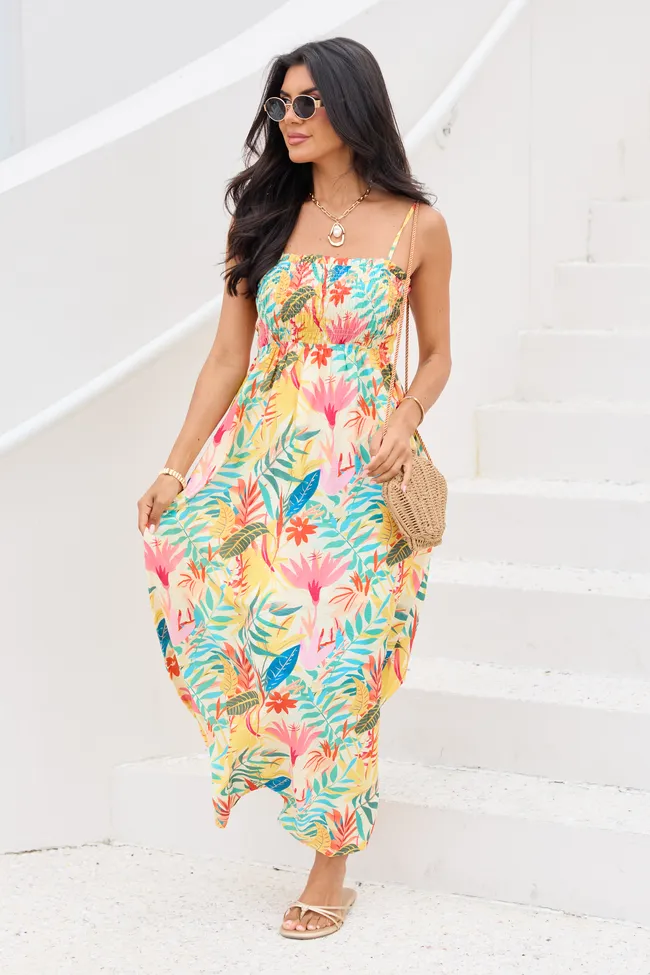 Aria Multi Palm Print Maxi Dress sold by Pink Lily product image thumbnail 2