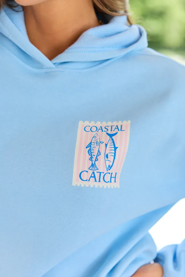 Coastal Catch Light Blue Graphic Hoodie sold by Pink Lily product image thumbnail 3