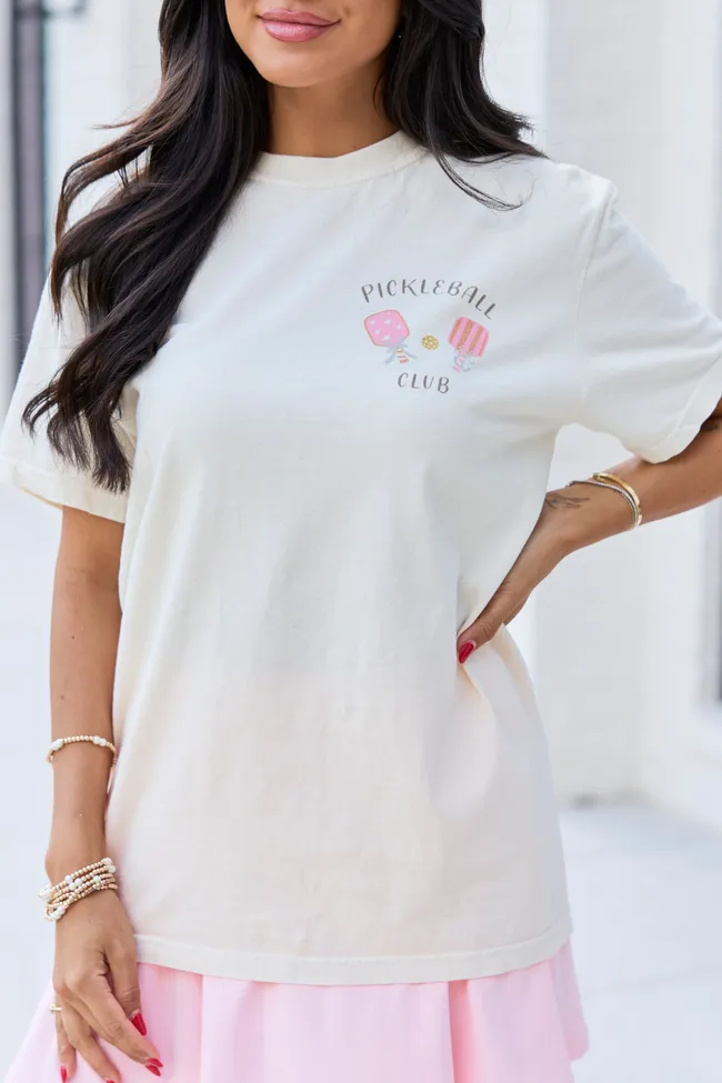 Pickleball Paddles Ivory Comfort Colors Graphic Tee sold by Pink Lily product image thumbnail 3
