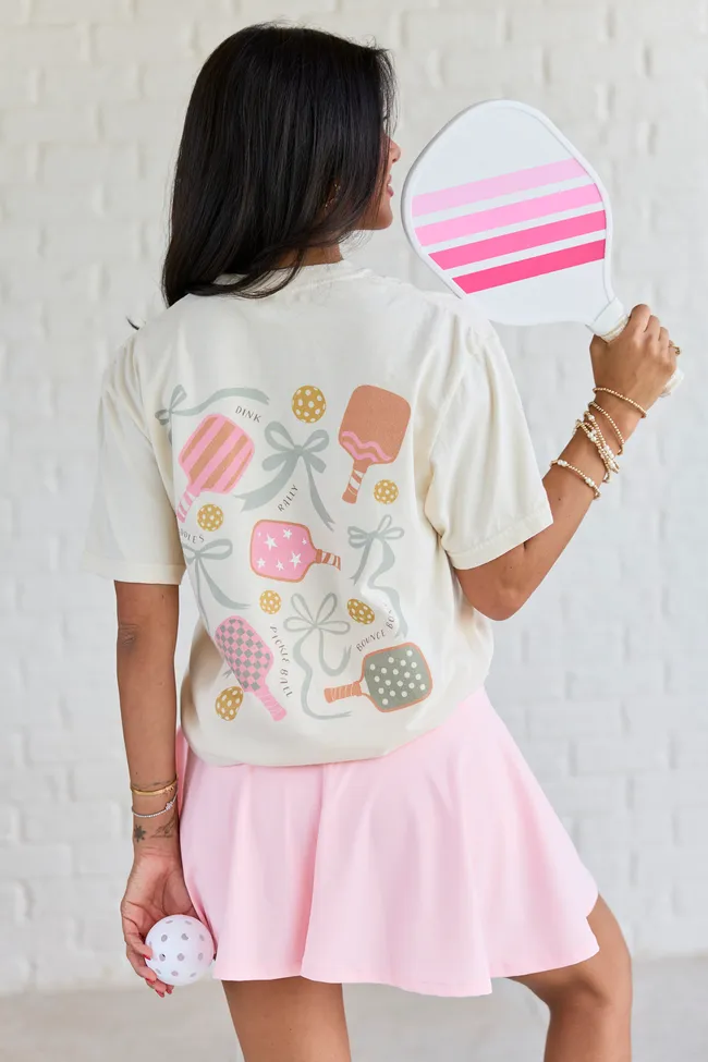 Pickleball Paddles Ivory Comfort Colors Graphic Tee sold by Pink Lily product image thumbnail 2