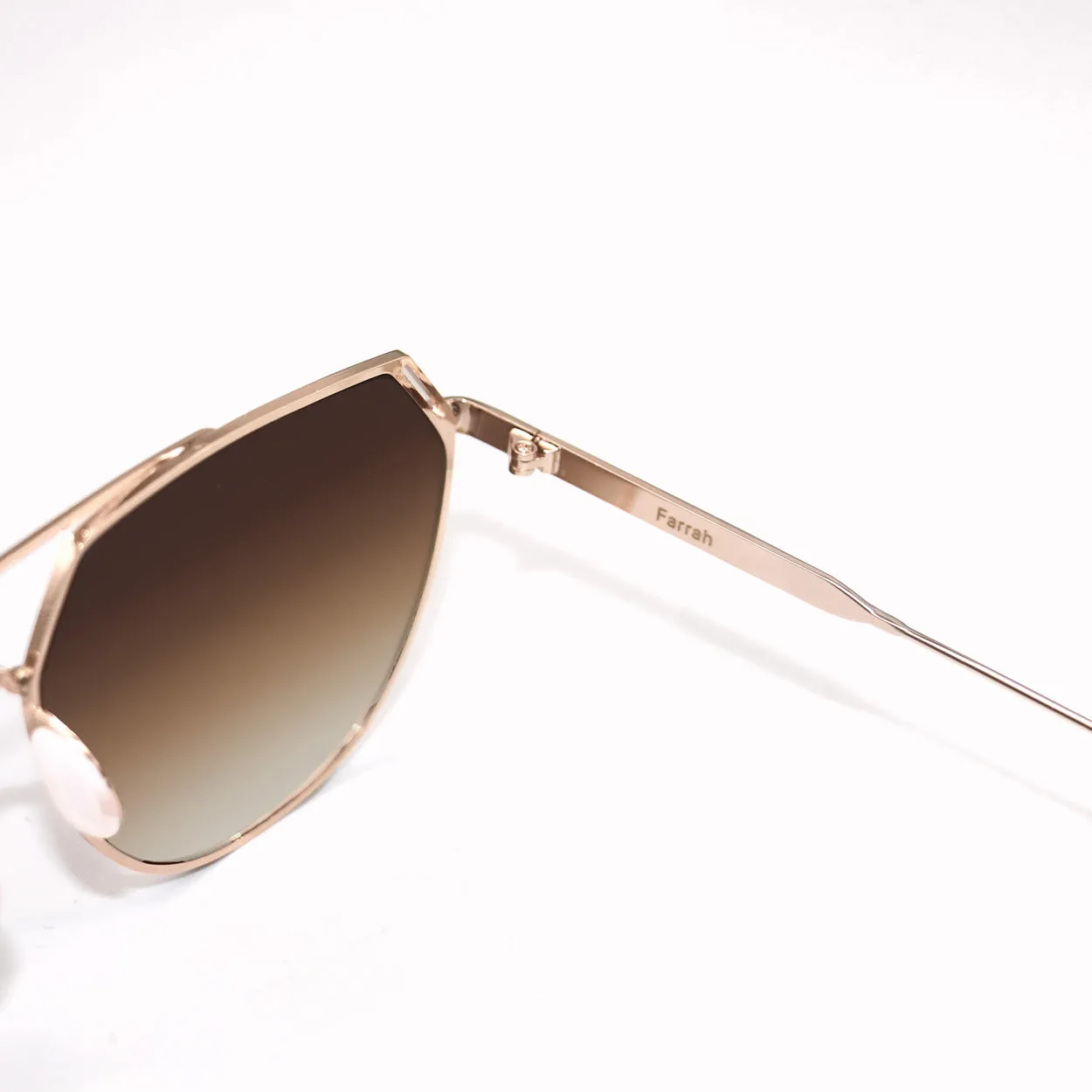 TopFoxx Farrah - Brown Tangle Free Aviator Sunglasses sold by Pink Lily product image thumbnail 5