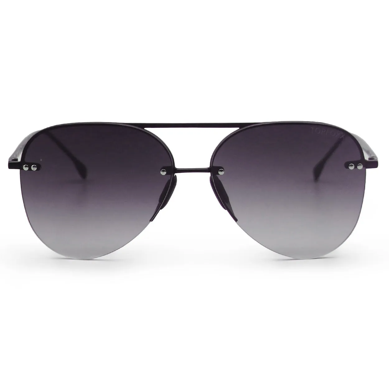 TopFoxx Smaller Megan 2 Faded Black - Tangle Free Aviator Sunglasses sold by Pink Lily product image thumbnail 3