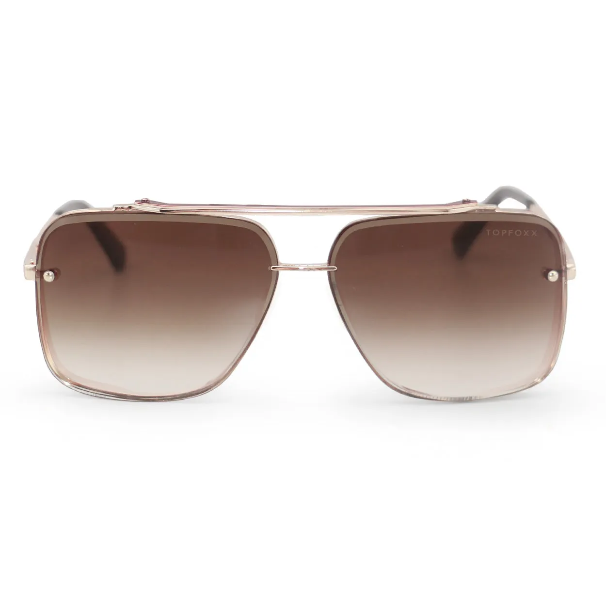 TopFoxx Smaller Bella Coffee - Tangle Free Aviator Sunglasses sold by Pink Lily product image thumbnail 2