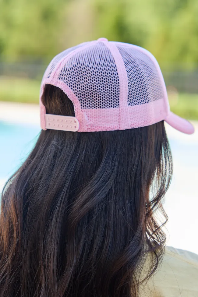 Mahj Block White/Pink Embroidered Trucker Hat (Copy) sold by Pink Lily product image thumbnail 4
