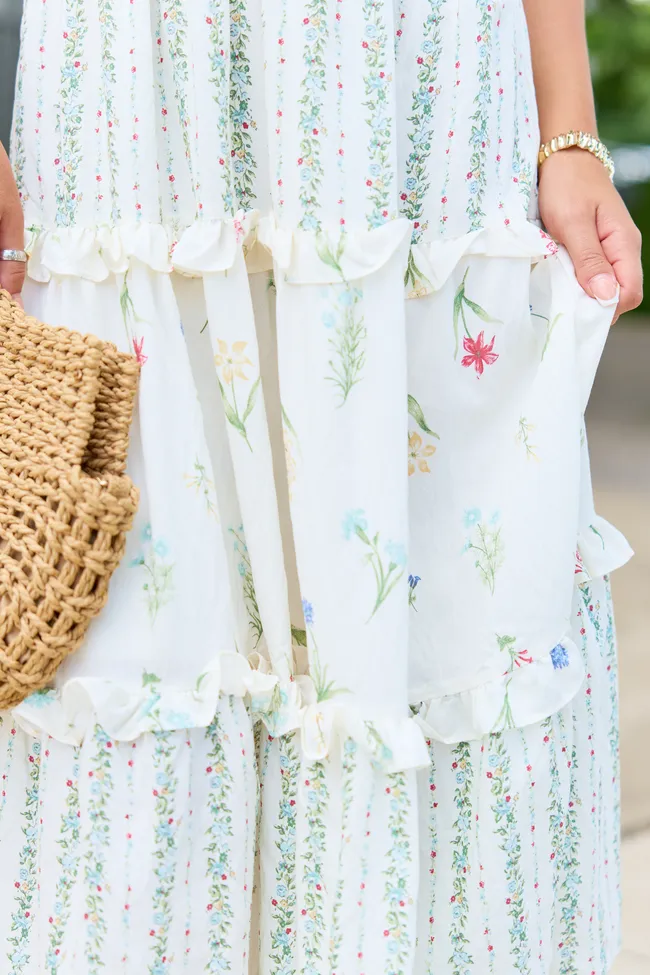 Ivory Floral Multi Midi Dress sold by Pink Lily product image thumbnail 3
