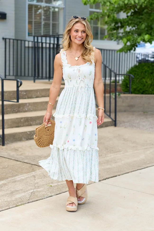 Ivory Floral Multi Midi Dress sold by Pink Lily product image thumbnail 2