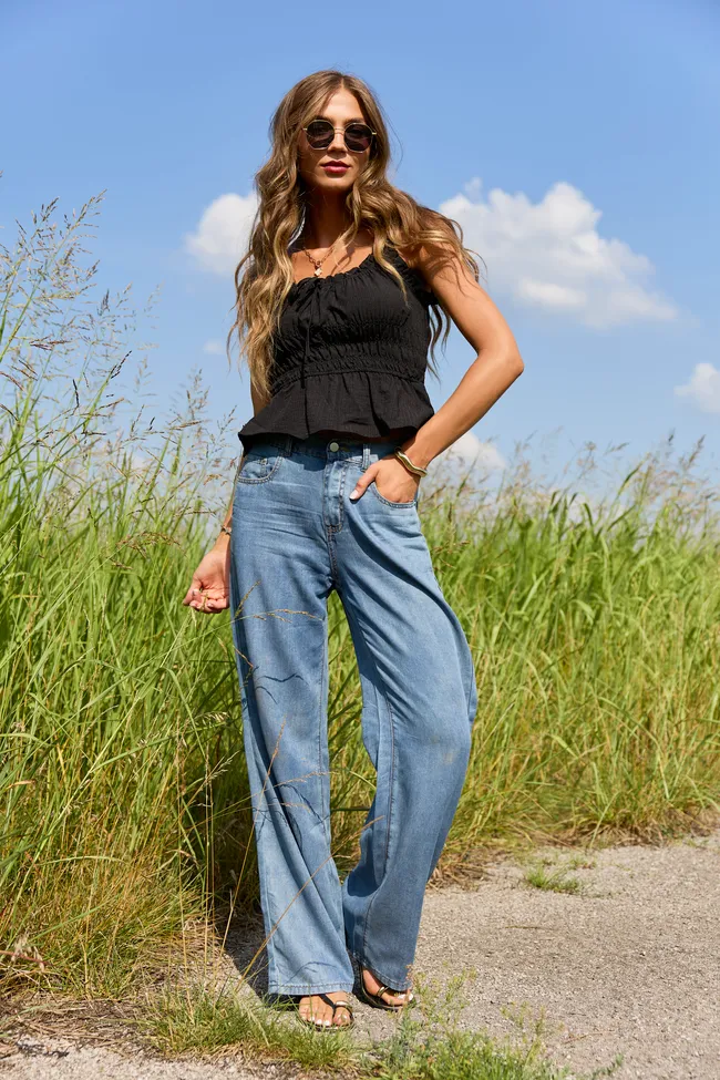 Fallon Chambray Wide Leg Jean sold by Pink Lily product image thumbnail 2