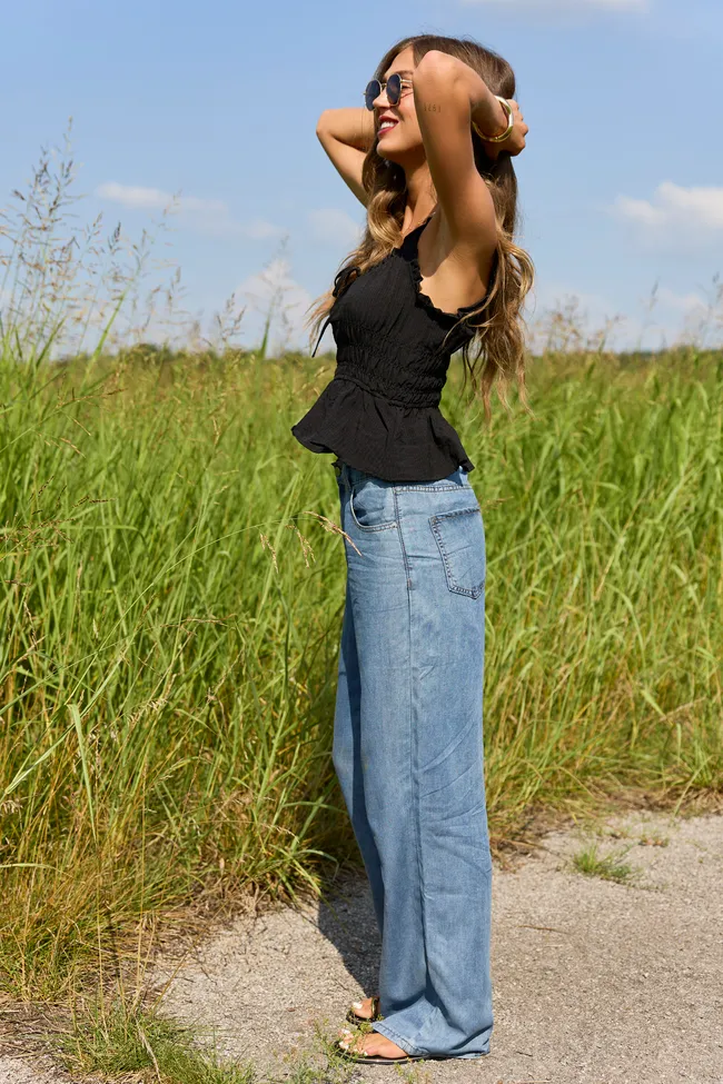 Fallon Chambray Wide Leg Jean sold by Pink Lily product image thumbnail 3