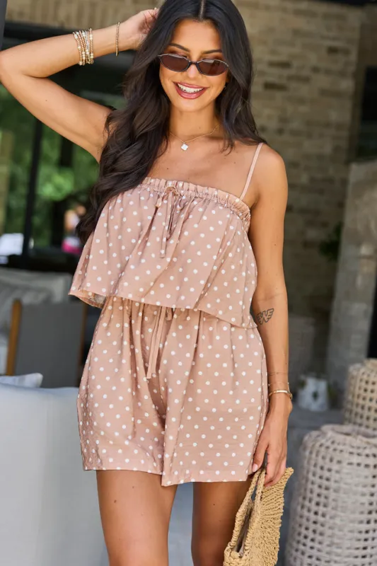 Summer Fling Polka Dot Romper made by Pink Lily