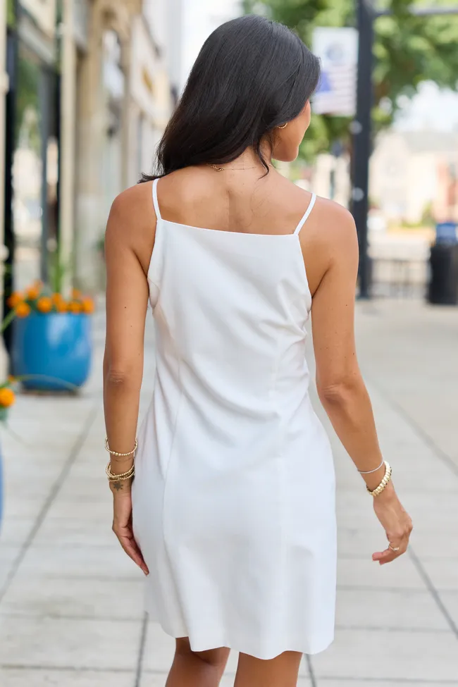 Sea Breeze White Button Down Mini Dress sold by Pink Lily product image thumbnail 5