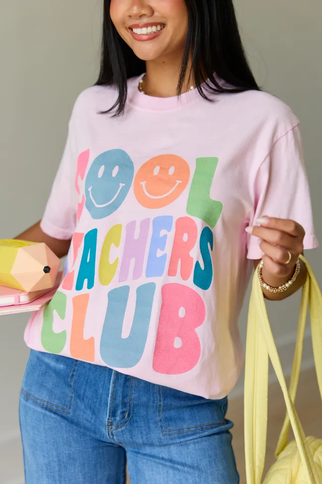 Cool Teachers Club Light Pink Graphic Tee sold by Pink Lily product image thumbnail 4