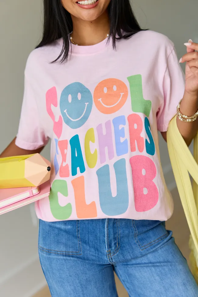 Cool Teachers Club Light Pink Graphic Tee sold by Pink Lily product image thumbnail 3