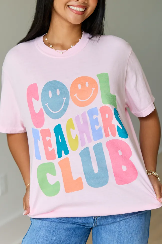 Cool Teachers Club Light Pink Graphic Tee sold by Pink Lily product image thumbnail 2