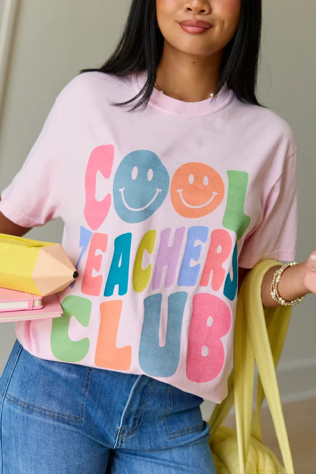 Cool Teachers Club Light Pink Graphic Tee sold by Pink Lily product image thumbnail 5