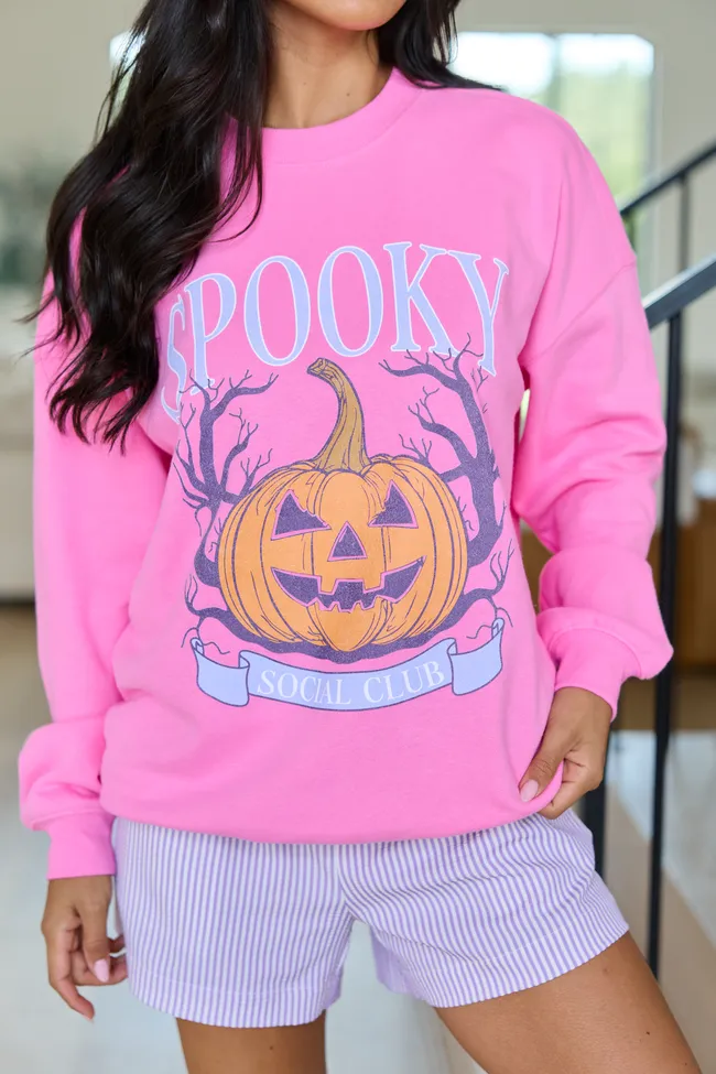 Spooky Social Club Pink Graphic Sweatshirt sold by Pink Lily product image thumbnail 2