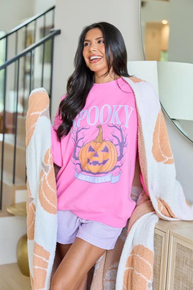 Spooky Social Club Pink Graphic Sweatshirt sold by Pink Lily product image thumbnail 3