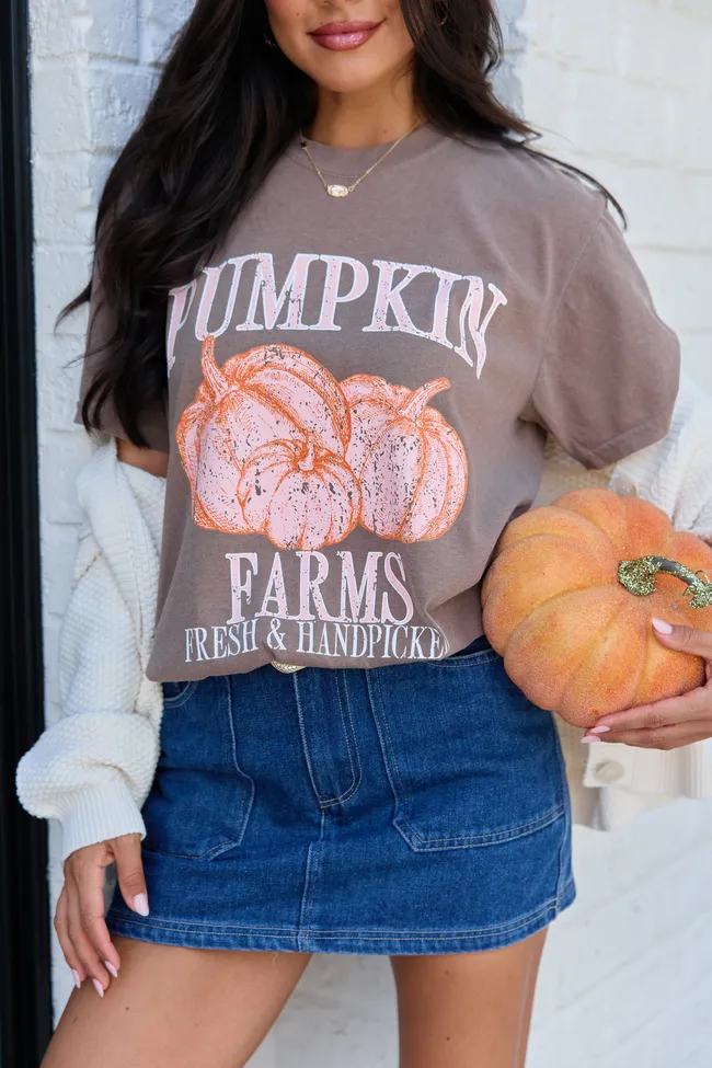 Pumpkin Farms Brown Graphic Tee sold by Pink Lily product image thumbnail 2