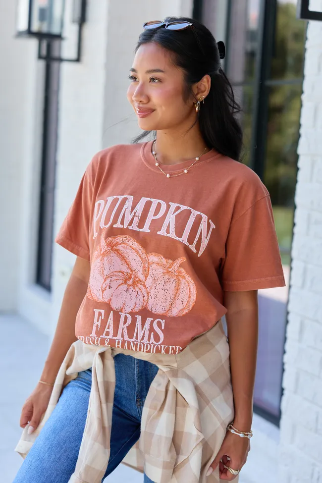 Pumpkin Farms Rust Graphic Tee sold by Pink Lily product image thumbnail 4