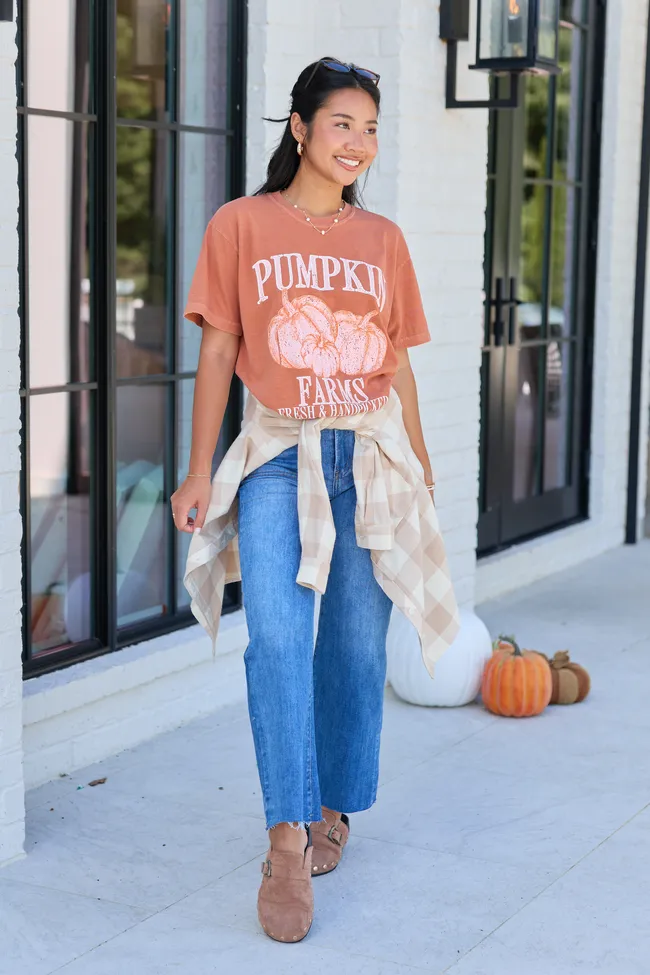 Pumpkin Farms Rust Graphic Tee sold by Pink Lily product image thumbnail 3
