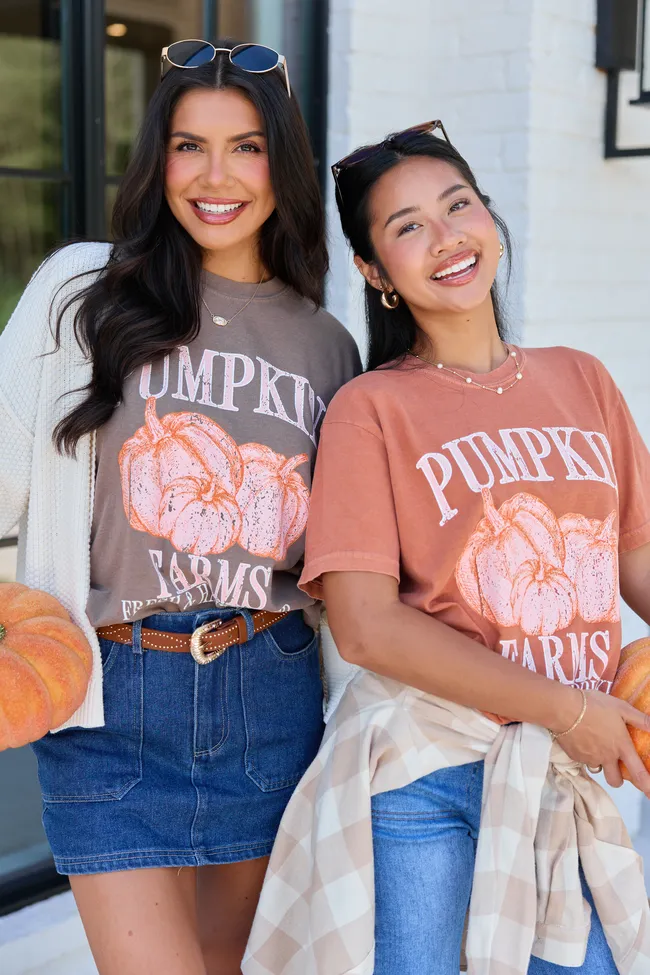 Pumpkin Farms Rust Graphic Tee sold by Pink Lily product image thumbnail 5