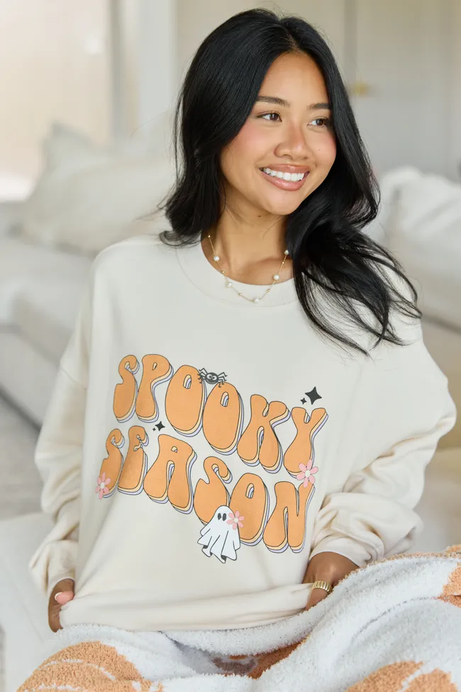 Spooky Season Cream Graphic Sweatshirt sold by Pink Lily product image thumbnail 4