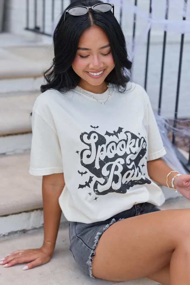 Spooky Babe Ivory Graphic Tee sold by Pink Lily product image thumbnail 4