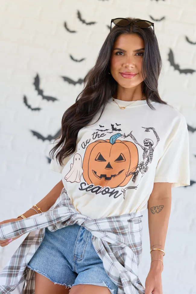 Tis the Season Halloween Ivory Graphic Tee sold by Pink Lily