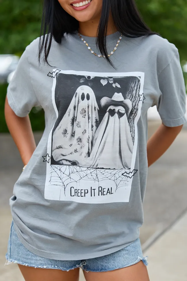 Creep It Real Grey Graphic Tee sold by Pink Lily product image thumbnail 2