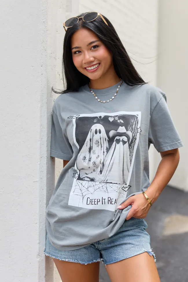 Creep It Real Grey Graphic Tee sold by Pink Lily product image thumbnail 3
