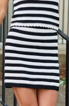 Layla Black & White Stripe Sweater Tank sold by Pink Lily product image thumbnail 2