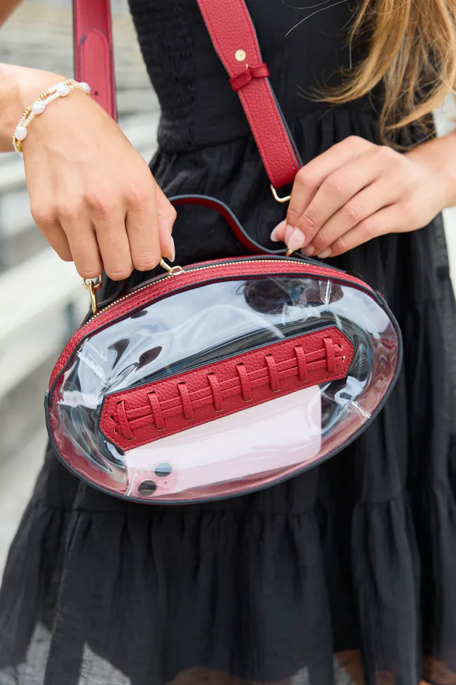 Kelce Crimson Football Clear Bag sold by Pink Lily product image thumbnail 3
