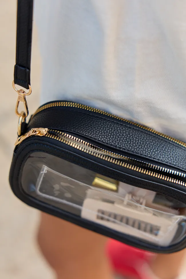 All Access Clear Black Crossbody Bag sold by Pink Lily product image thumbnail 3