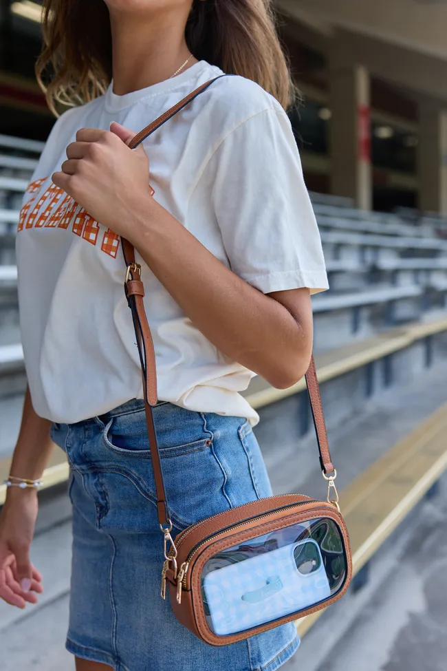 All Access Clear Tan Crossbody Bag sold by Pink Lily product image thumbnail 2