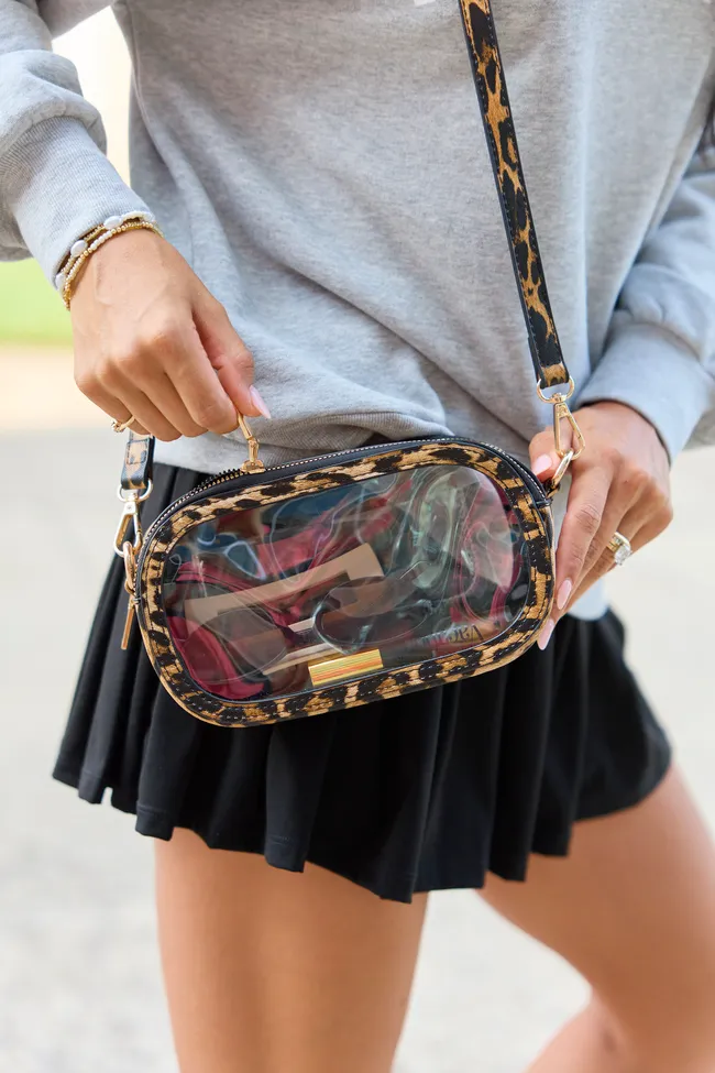 All Access Clear Leopard Crossbody Bag sold by Pink Lily product image thumbnail 2