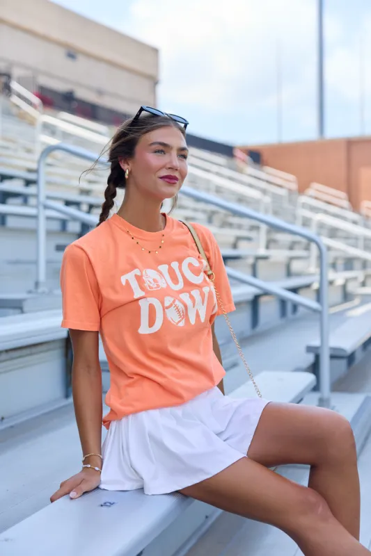Touchdown Printed Melon Graphic Tee made by Pink Lily