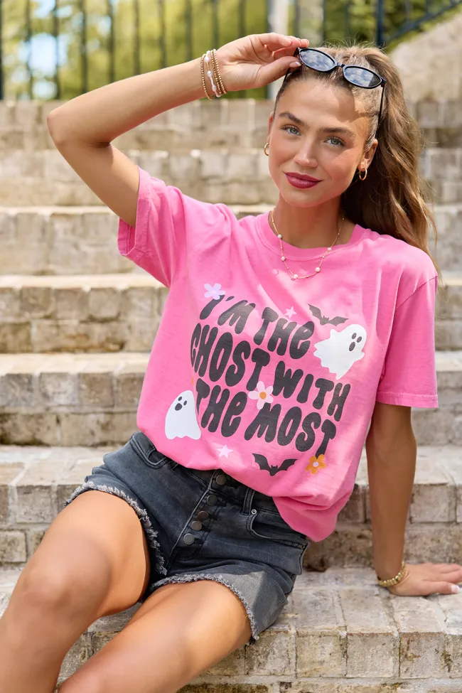 I'm The Ghost With The Most Pink Graphic Tee sold by Pink Lily