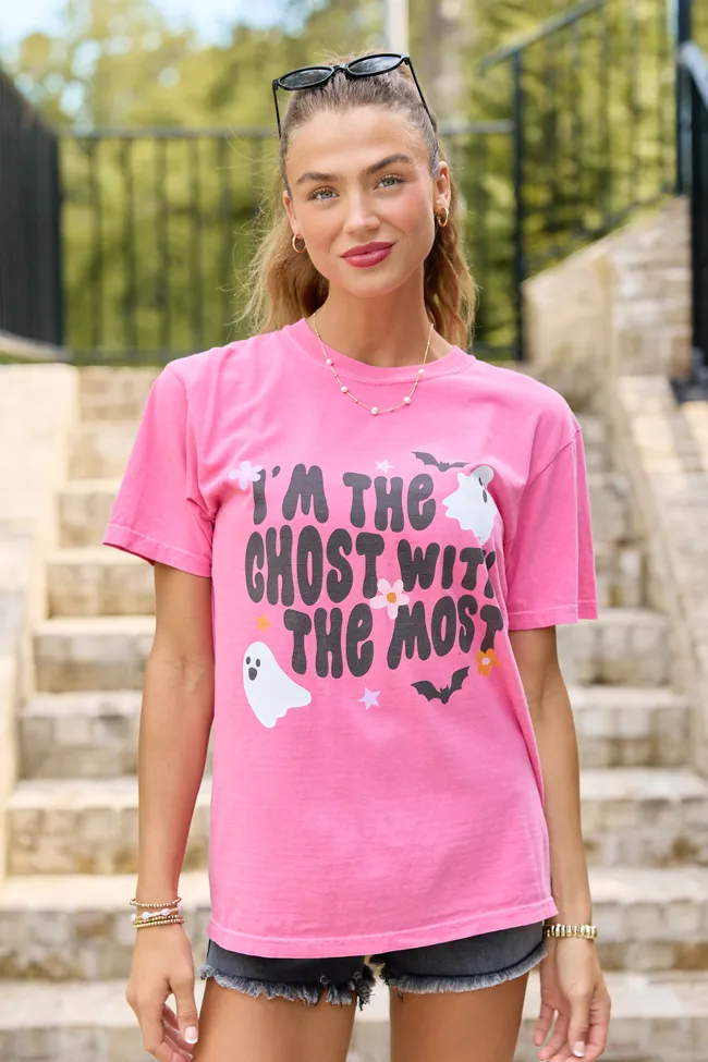 I'm The Ghost With The Most Pink Graphic Tee sold by Pink Lily product image thumbnail 4