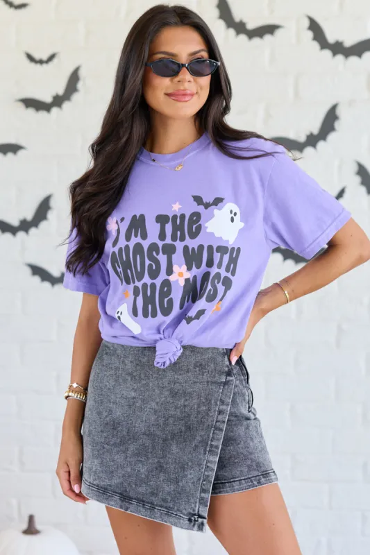 I'm The Ghost With The Most Violet Graphic Tee made by Pink Lily