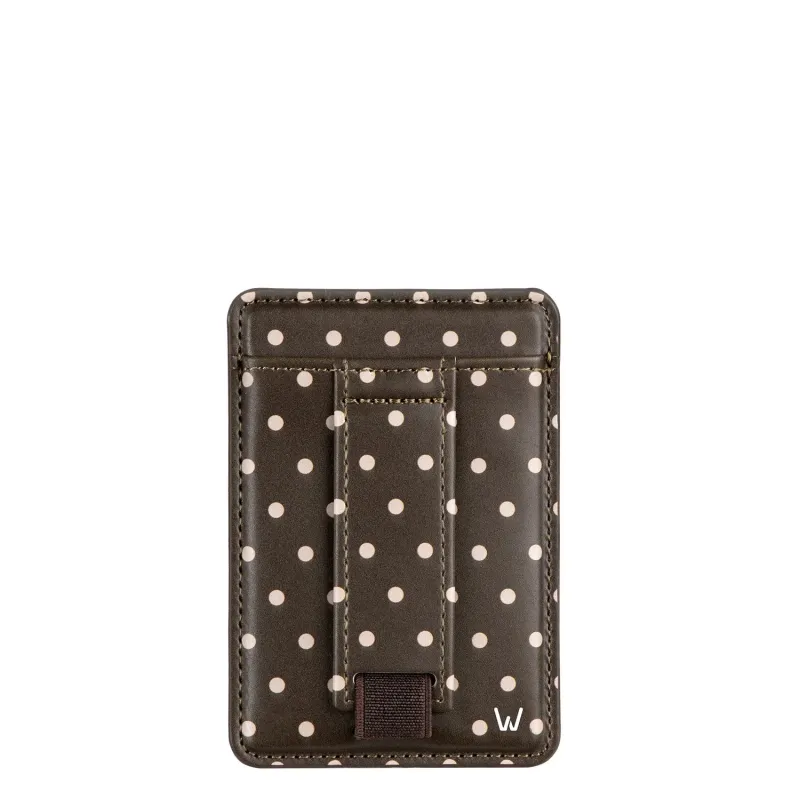 Cocoa Dot Magnetic Wallet made by Pink Lily