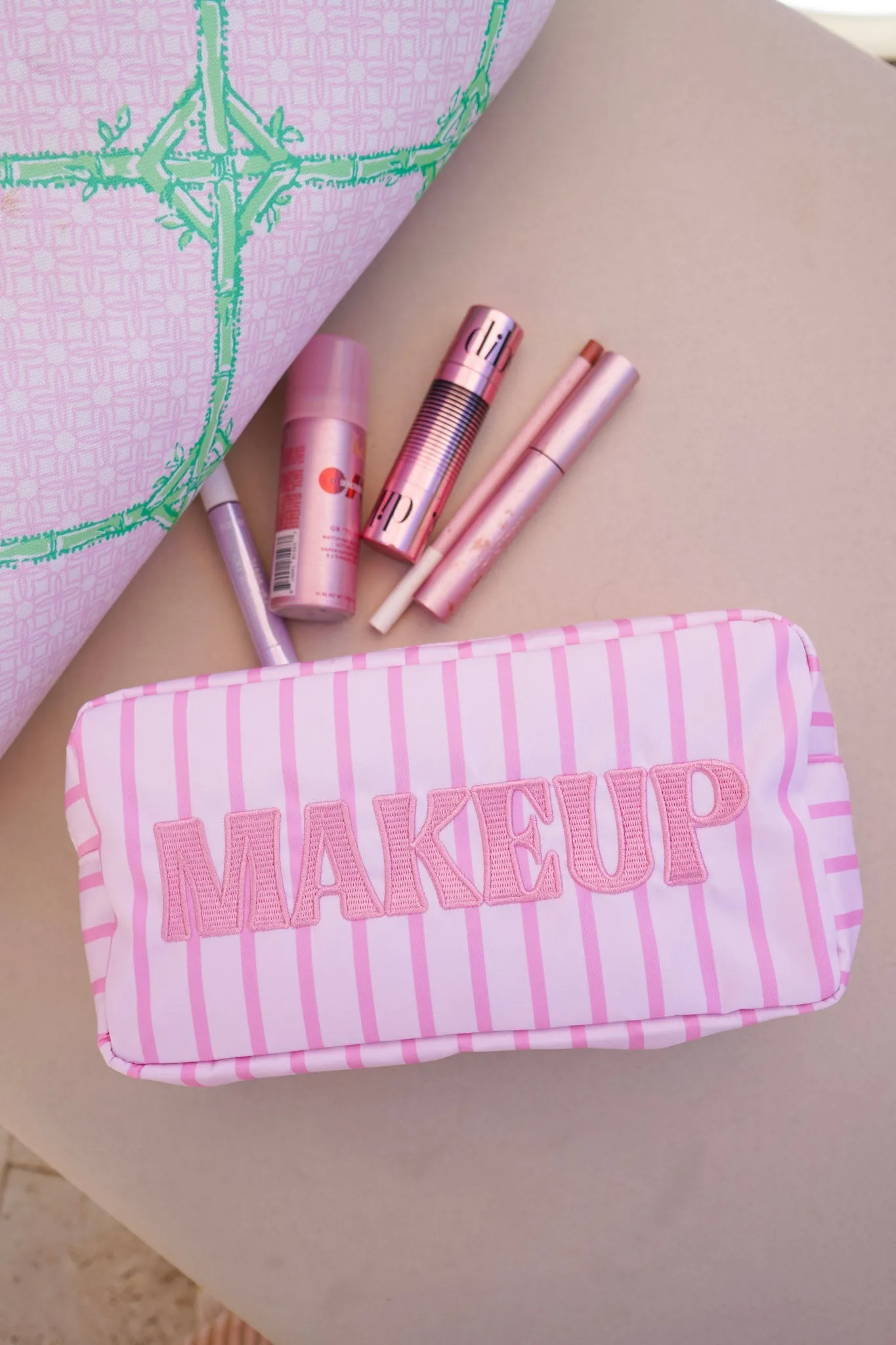 Striped Travel- Ready Cosmetic Bags sold by Pink Lily product image thumbnail 3