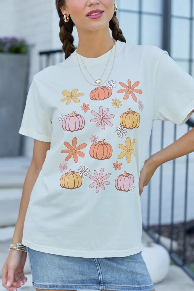Pumpkin Daisy Ivory Comfort Colors Graphic Tee sold by Pink Lily product image thumbnail 2