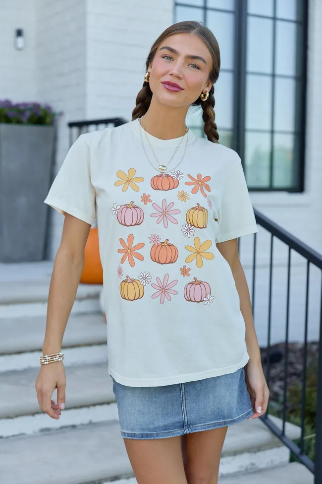 Pumpkin Daisy Ivory Comfort Colors Graphic Tee sold by Pink Lily product image thumbnail 4