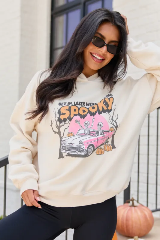 Get in Loser Cream Graphic Hoodie made by Pink Lily