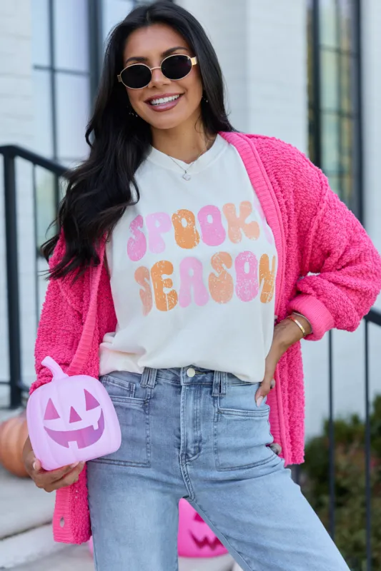 Spooky Season Ivory Graphic Tee made by Pink Lily