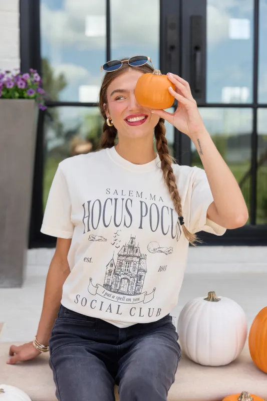 Hocus Pocus Ivory Graphic Tee made by Pink Lily