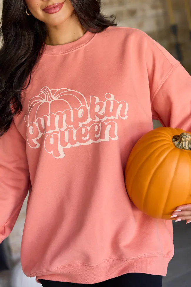 Pumpkin Queen Light Rust Oversized Graphic Sweatshirt SALE sold by Pink Lily