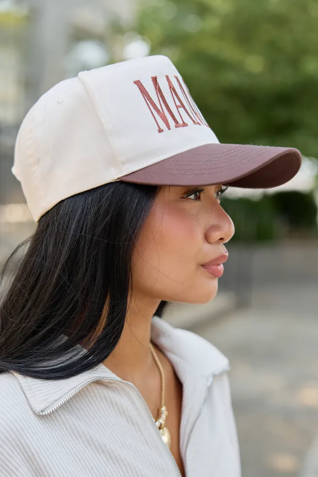 Mama Natural/Brown Embroidered Trucker Hat sold by Pink Lily product image thumbnail 2