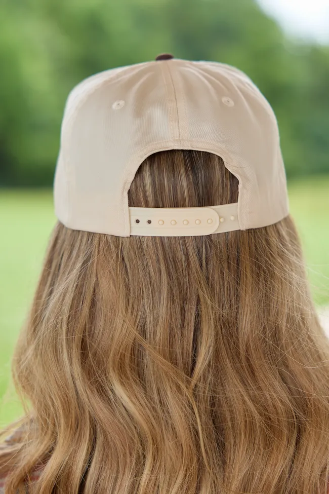 Always Late Natural/Brown Embroidered Trucker Hat sold by Pink Lily product image thumbnail 4
