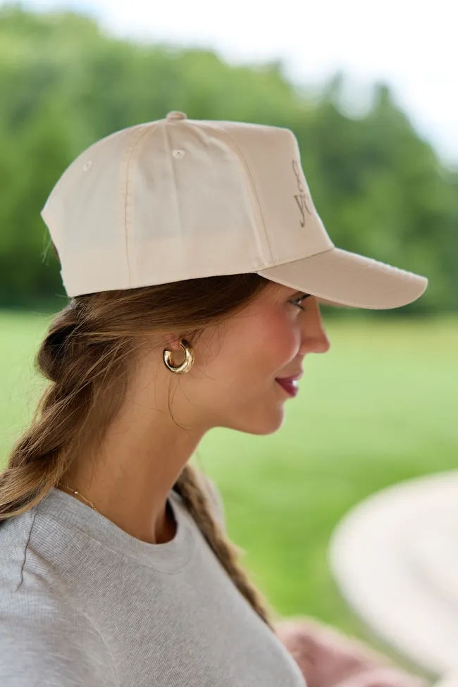 Go Ask Your Dad Natural/Khaki Embroidered Trucker Hat sold by Pink Lily product image thumbnail 2