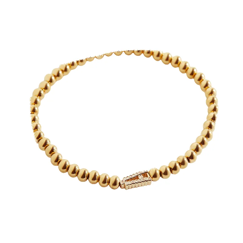Stretch Diamond Initial Beaded Bracelet made by Pink Lily